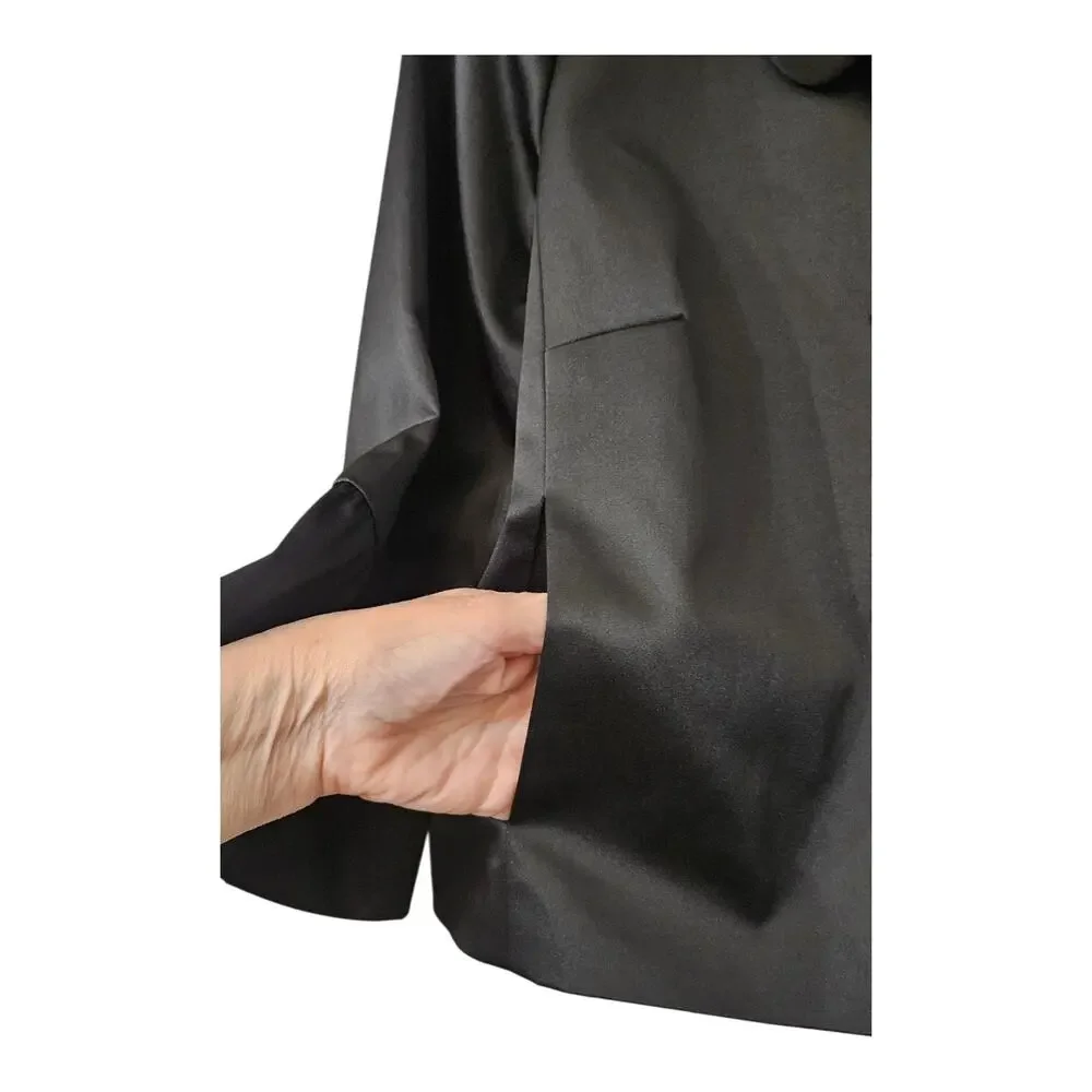 NWT AGB Jacket Womens Size 12 Black Short 3/4 Bell Sleeves Pockets Lined - Picture 3 of 9